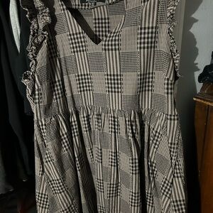 Disturbia Black and White Plaid womens Dress